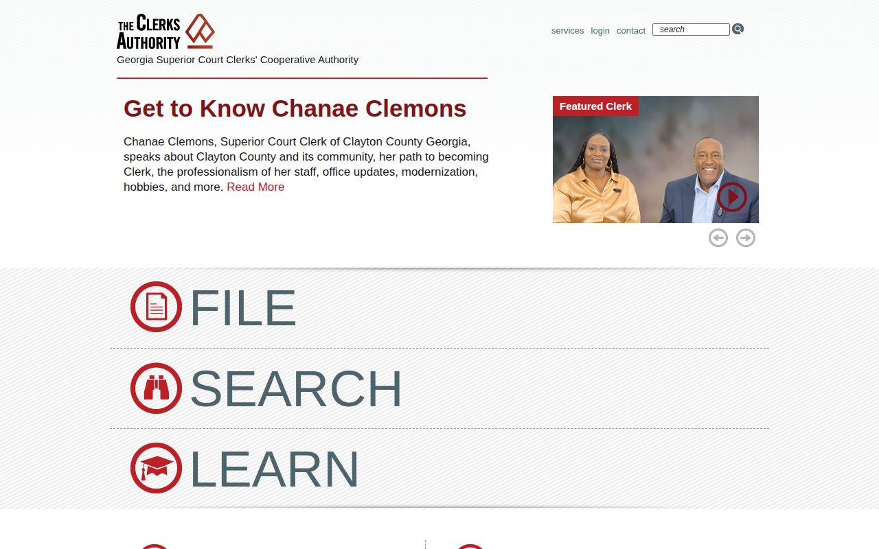 Georgia court access interface for Turner County case disposition research