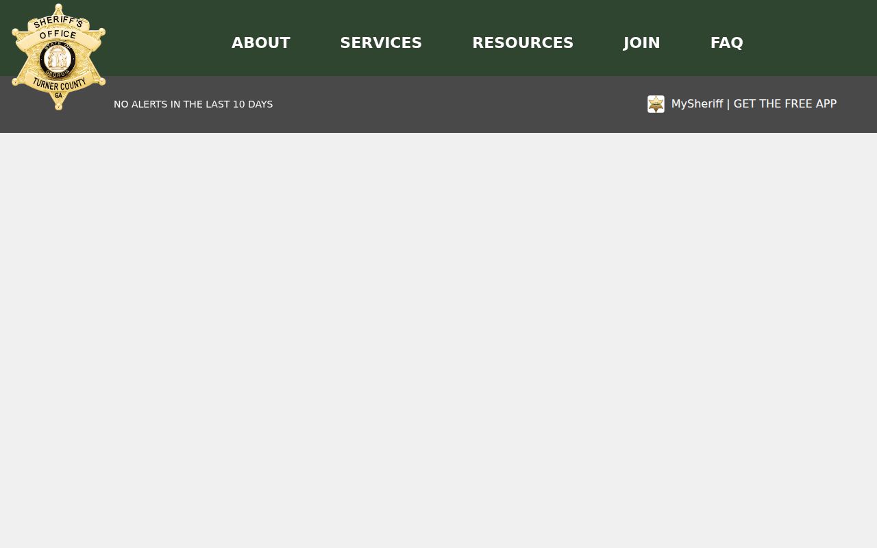 Turner County Sheriff's official website for warrant and wanted information