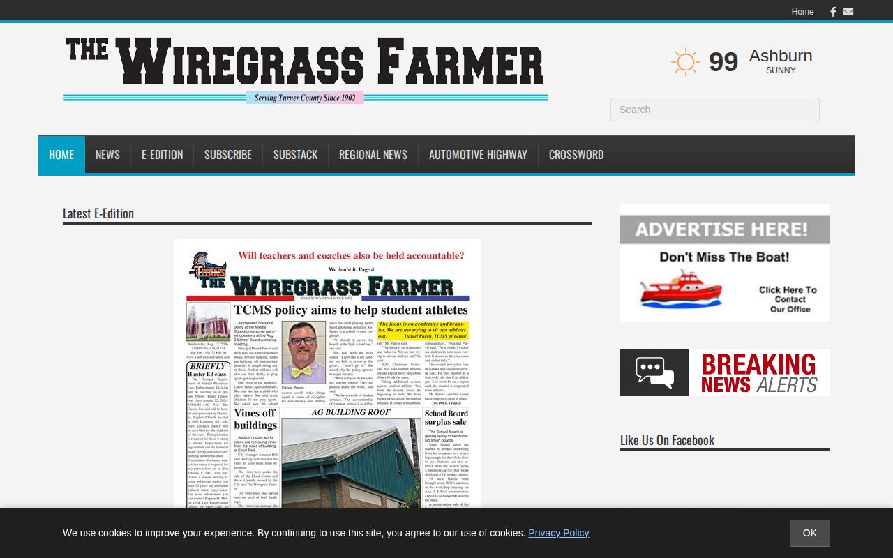 Wiregrass Farmer local Turner County reporting source